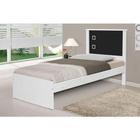 Cama Barcelona para Quarto Solteiro Flex Color Branco/Preto - Tebarrot