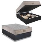 Cama Baú Casal Sintético + Colchão Ortobom Airtech Molas Ensacadas 65x138x188