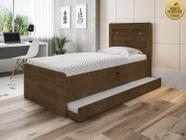 Cama bau com auxiliar mdf/mdp framar larissa malbec