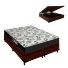 Cama Baú Marrom Queen 24cm de Altura Colchão Veneza D33