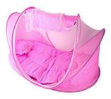 Cama Berço Mosquiteiro Portátil Prático Premium Rosa