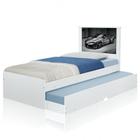 Cama Bibox Solteiro Carro Sport Chumbo com Colchões - CasaH