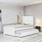 Cama Bibox Solteiro Colônia Branca com 02 Colchões - Mobiliar Home Shop