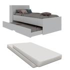 Cama Bibox Solteiro Com 2 Colchões Branco Haku Shop Jm