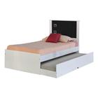 Cama Bibox Solteiro Reino Branco/Preto G68 - Gran Belo