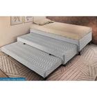 Cama Box Base c/ 2 Auxiliares Solteiro Universal Bordado White (88x188x32) - Paropas