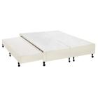 Cama Box Base c/Auxiliar Queen Poli Tecido Clean (158x198x27) - Castor