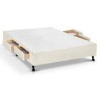 Cama Box Base c/Gavetas Casal Poli Tecido Clean (138x27-c/4 Gavs) - Castor