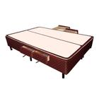 Cama Box Base c/Gavetas Queen Poli Tecido Brown (158x27-c/4 Gavs) - Castor