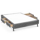 Cama Box Base c/Gavetas Viúva Poli Tecido Gray (128x27-c/4 Gavs) - Castor