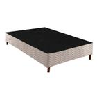 Cama Box Base Casal Sommier Rústico Bordado White (138x188x20) - Paropas