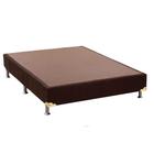 Cama Box Base Casal Universal Suede Brown (138x188x30) - Ortobom