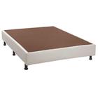 Cama Box Base Casal Universal Tecido White (138x188x30) - Luckspuma