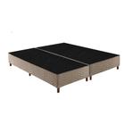 Cama Box Base Queen Sommier Rústico Bordado Clean (158x198x20) - Paropas