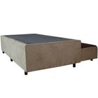 Cama Box Base Solteiro Com Auxiliar Semi Ortopedica Suede (0.88X1.88)