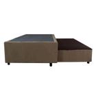 Cama Box Base Solteiro Com Auxiliar Semi Ortopedica Suede