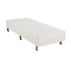 Cama Box Base Solteiro Light Tecido White (88x188x24) - Ortobom