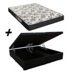 Cama Box Baú Bipartido Casal + Colchão Portobel Veneza D33 60x138x188