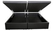 Cama Box Baú Bipartido King 1,93 x 2,03 Blindada material sintético Preto