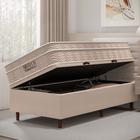 CAMA BOX BAÚ BLINDADO SOLTEIRO COM COLCHÃO MOLAS ENSACADAS AIRTECH ORTOBOM 78x188x67CM BEGE