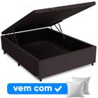 Cama Box Baú Casal 138x188x41cm Varias Cores + 2 Travesseiros FL - Colchomax