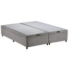 Cama Box Bau Casal Bipartido Suede(1.38X1.88)