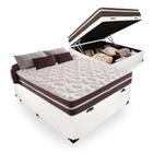 Cama Box Baú Casal + Colchão De Molas Prime Colchões Classic Superlastic 138x188x64 Branco