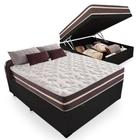 Cama Box Baú Casal + Colchão De Molas Prime Colchões Classic Superlastic 138x188x64 Preto