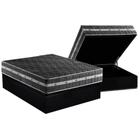 Cama Box Baú Casal: Colchão Espuma Anjos D45 / EP Stare + Base CRC Suede Black(138x188)