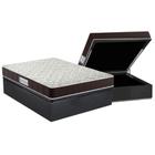 Cama Box Baú Casal: Colchão Espuma D33 Probel ProDormir Advanced + Base CRC Suede Gray(138x188)