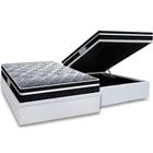 Cama Box Baú Casal: Colchão Espuma Probel D33/EP ProDormir Advanced Tech1500 Plus + Base CRC Courano White(138x188)