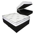 Cama Box Baú Casal Colchão Mola Ensacada Pillowin 138x188x63cm - Mônaco Relaflex