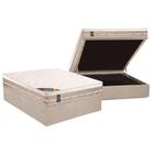 Cama Box Baú Casal: Colchão Molas Castor Bonnel Premium Tecnopedic + Base CRC Suede Clean(138x188)