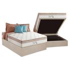 Cama Box Baú Casal: Colchão Molas Ensacadas Anjos MasterPocket King Best + Base CRC Suede Clean(138x188)