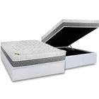 Cama Box Baú Casal: Colchão Molas Ensacadas Luckspuma MasterPocket Aspen One Side + Base CRC Courano White(138x188)