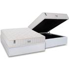 Cama Box Baú Casal: Colchão Molas Ensacadas Sealy MasterPocket  Miami + Base CRC Courano White(138x188)