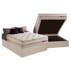 Cama Box Baú Casal: Colchão Molas Herval Maxspring Tower + Base CRC Suede Clean(138x188)