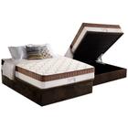 Cama Box Baú Casal: Colchão Molas MasterPocket Ensacadas D Angelis Anjos King Best Brown + Base CRC Suede Brown (138x188)