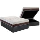 Cama Box Baú Casal: Colchão Molas MasterPocket Ensacadas Polar Sporting + Base CRC Suede Gray(138x188) - Colchões Polar