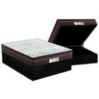 Cama Box Baú Casal: Colchão Molas MasterPocket Ensacadas Probel ProDormir Evolution + Base CRC Suede Black(138x188)