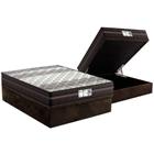 Cama Box Baú Casal: Colchão Molas MasterPocket Ensacadas Probel Prolastic ProDormir Palace + Base CRC Suede Brown (138x188)