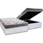 Cama Box Baú Casal: Colchão Ortopédico Herval D28 / AG65 Ortopedic Black + Base CRC Courano White (138x188)