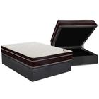 Cama Box Baú Casal: Colchão Ortopédico Ortobom Exclusive + Base CRC Suede Gray (138x188)