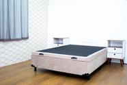 Cama Box Baú Casal em Sued Bege - 138x188