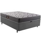 Cama Box Baú Casal Herval Black, Espuma Alto Suporte, 71x138x188 cm