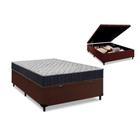 Cama Box Baú Casal Marrom + Colchão De Espuma D45 - Ortobom - Airtech 150 60x138x188cm