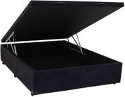 Cama Box Baú casal suede preto