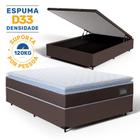 Cama Box Baú com Colchão de Espuma D33 Pillow Top Comfort Luxo Casal 138cm