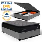 Cama Box Baú com Colchão de Espuma D45 Pillow Top Suport Prime Queen 158 cm