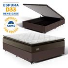 Cama Box Báu com Colchão Nivus Espuma D33 Com Pillow Top Casal 138cm